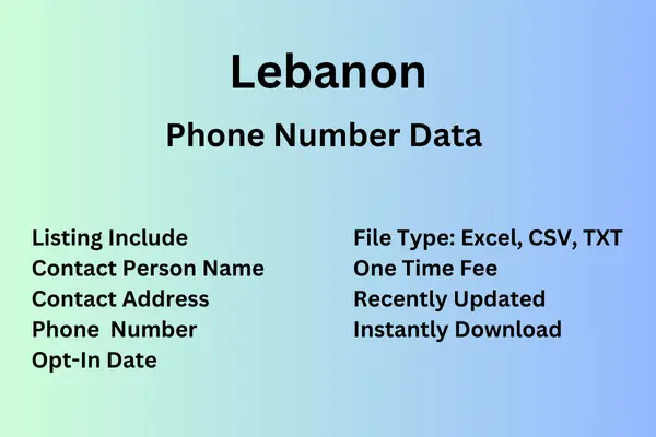 Lebanon number data
