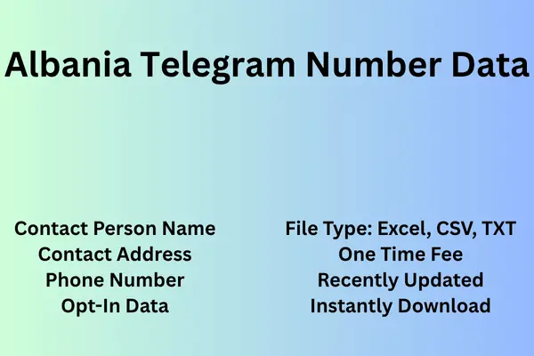 Albania telegram number data