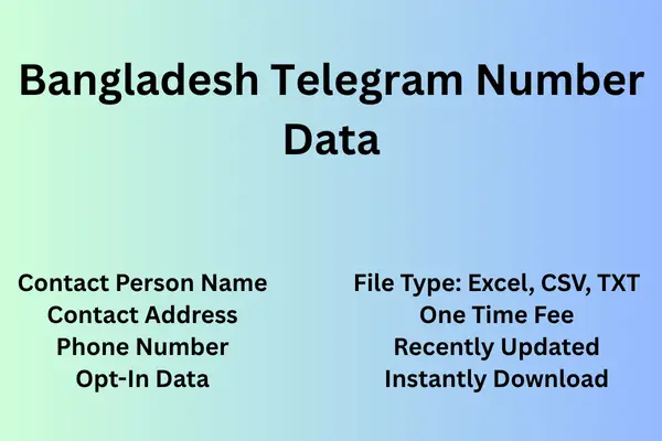 Bangladesh telegram number data