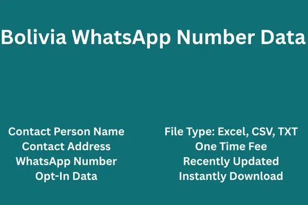 Bolivia whatsapp number data