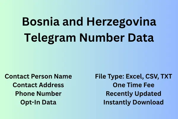 Bosnia and Herzegovina telegram number data