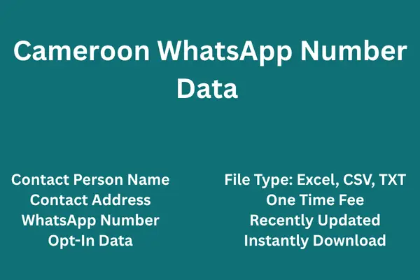 Cameroon whatsapp number data