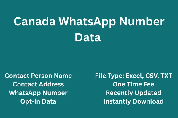 Canada whatsapp number data