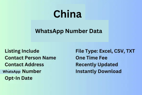 China WhatsApp Number Data