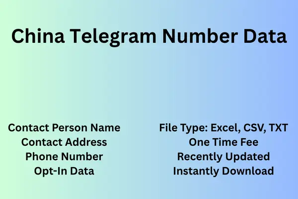 China telegram number data