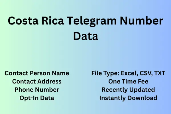 Costa Rica telegram number data