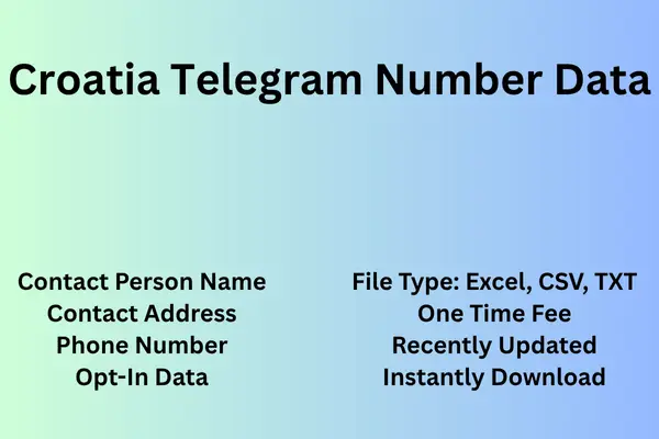 Croatia telegram number data