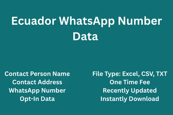 Ecuador whatsapp number data