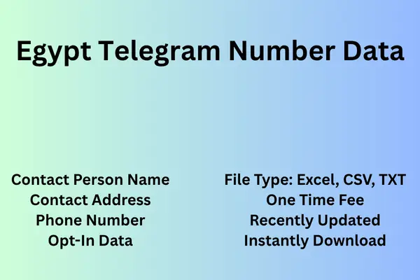 Egypt telegram number data