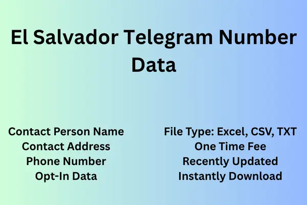 El Salvador telegram number data