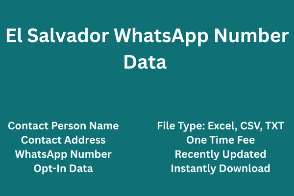 El Salvador whatsapp number data