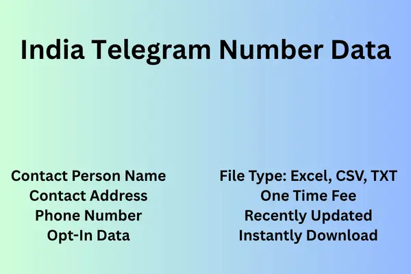 India telegram number data