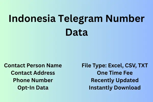 Indonesia telegram number data