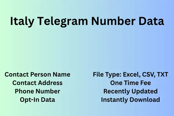 Italy telegram number data