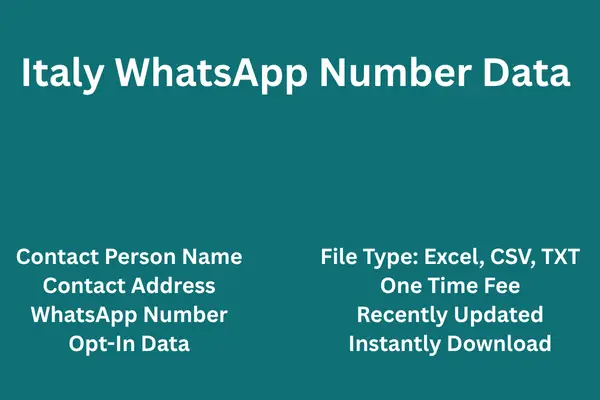 Italy whatsapp number data