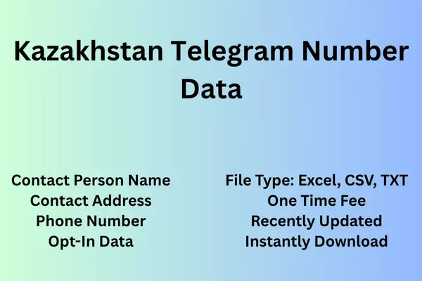 Kazakhstan telegram number data
