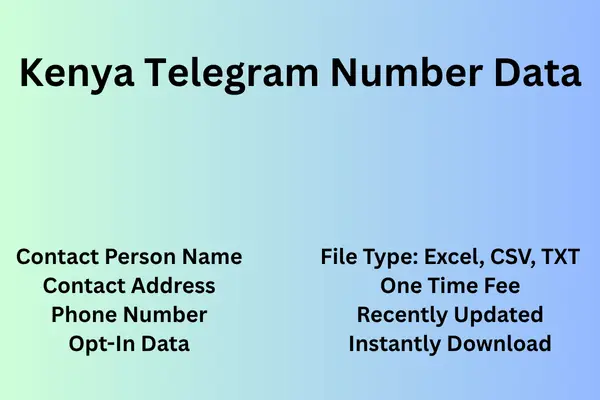 Kenya telegram number data