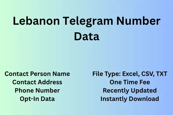 Lebanon telegram number data