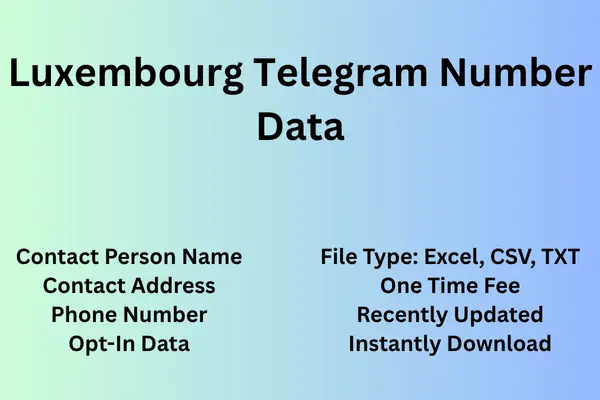 Luxembourg telegram number data