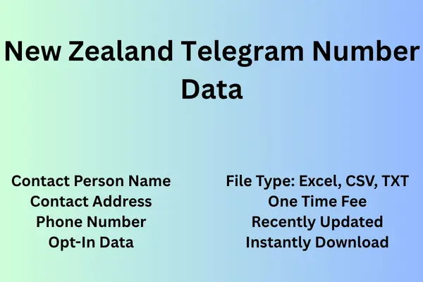 New Zealand telegram number data