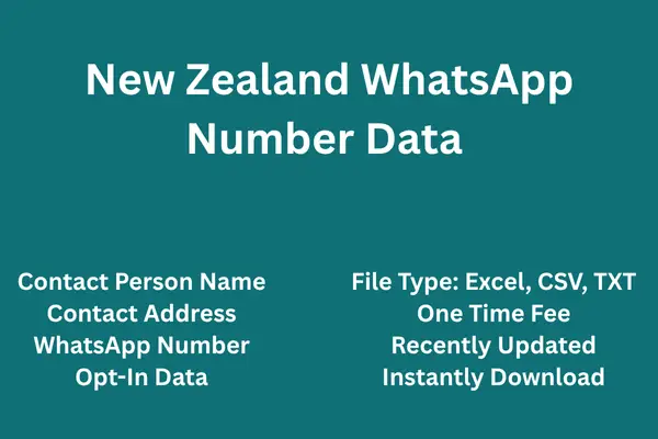 New Zealand whatsapp number data