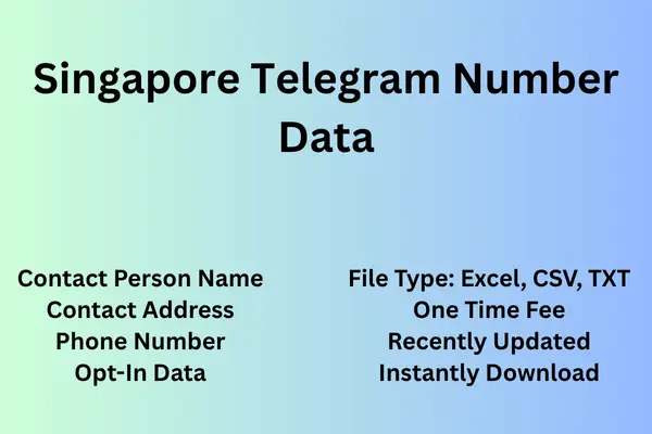 Singapore telegram number data