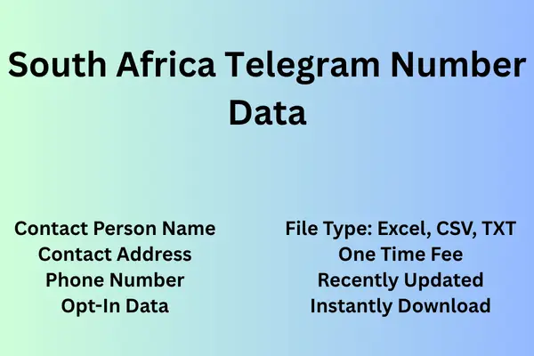 South Africa telegram number data