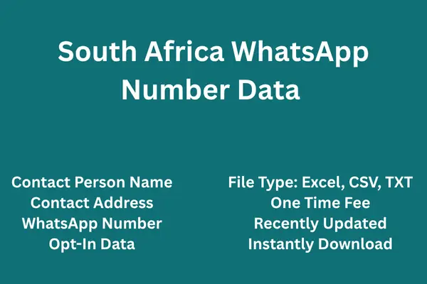 South Africa whatsapp number data
