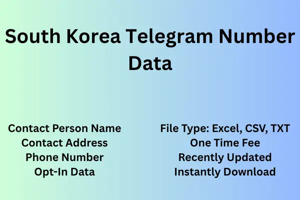 South Korea telegram number data