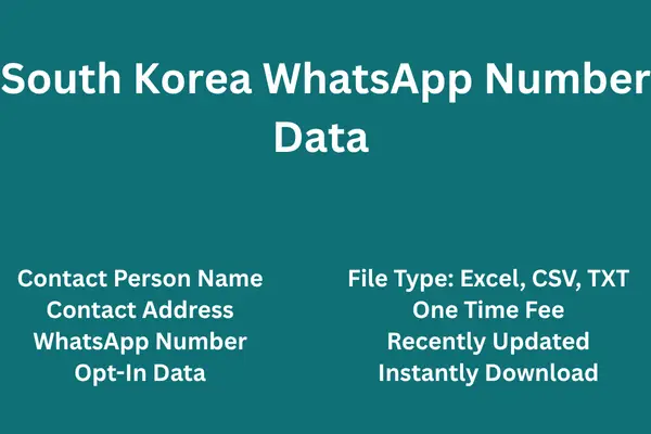 South Korea whatsapp number data