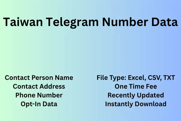 Taiwan telegram number data