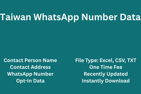 Taiwan whatsapp number data