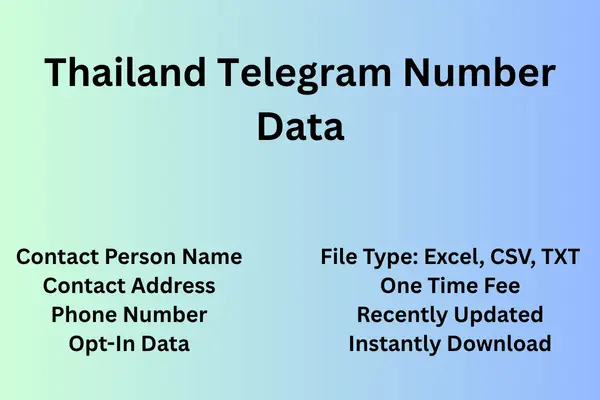 Thailand telegram number data