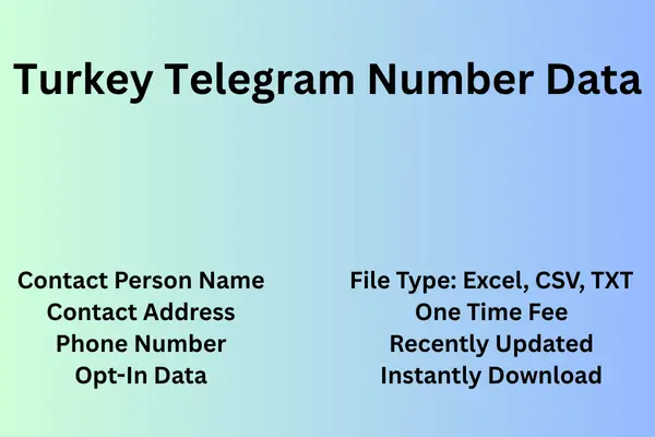 Turkey telegram number data