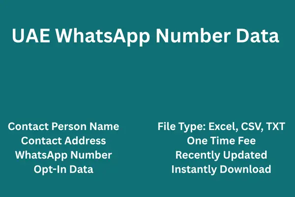 UAE whatsapp number data