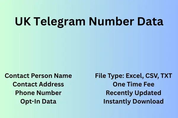 UK telegram number data