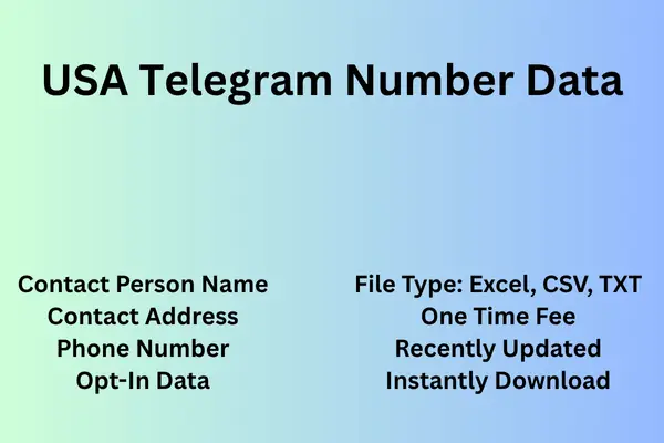 USA telegram number data