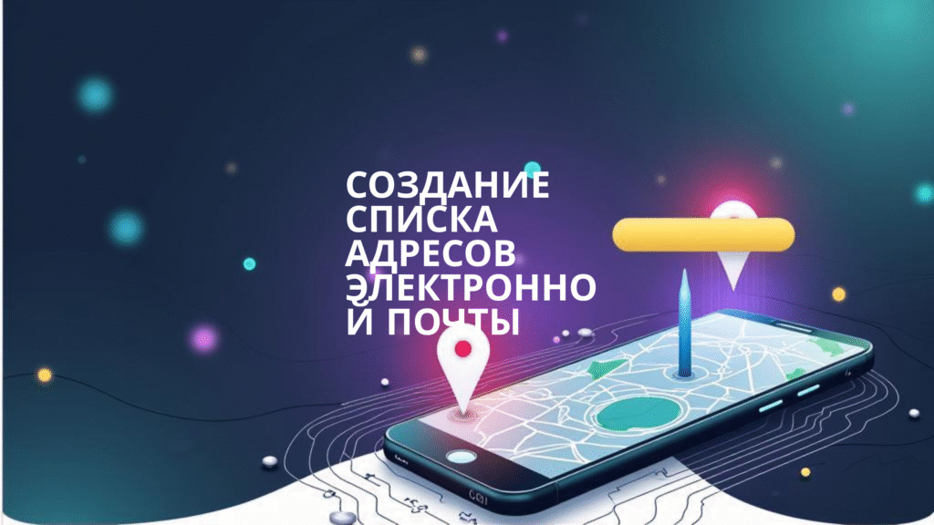 Создание списка адресов электронной почты